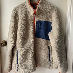 Eddie Bauer Faux Shearling (Sherpa) Zip Up Jacket